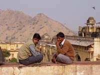 Indians on Amber fort